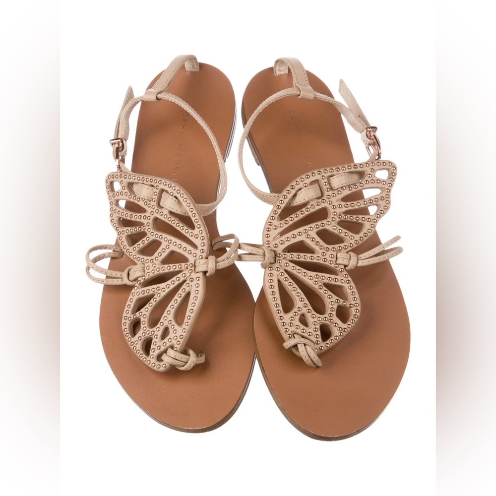 Sophia Webster
Leather Cutout Accent Slingback Sandals